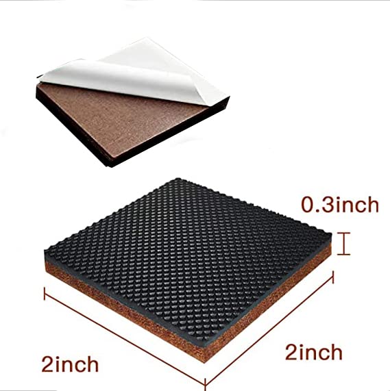 Non Slip Furniture Pads 20 PCS - 2" Premium Furniture Mat- Rubber Pads Furniture - Image 3