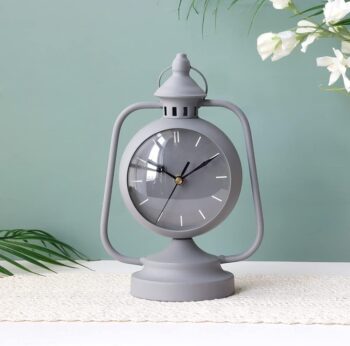 Metal Clock Non Ticking Simple Modern Desk Clock 29cm High Vintage Table Clock