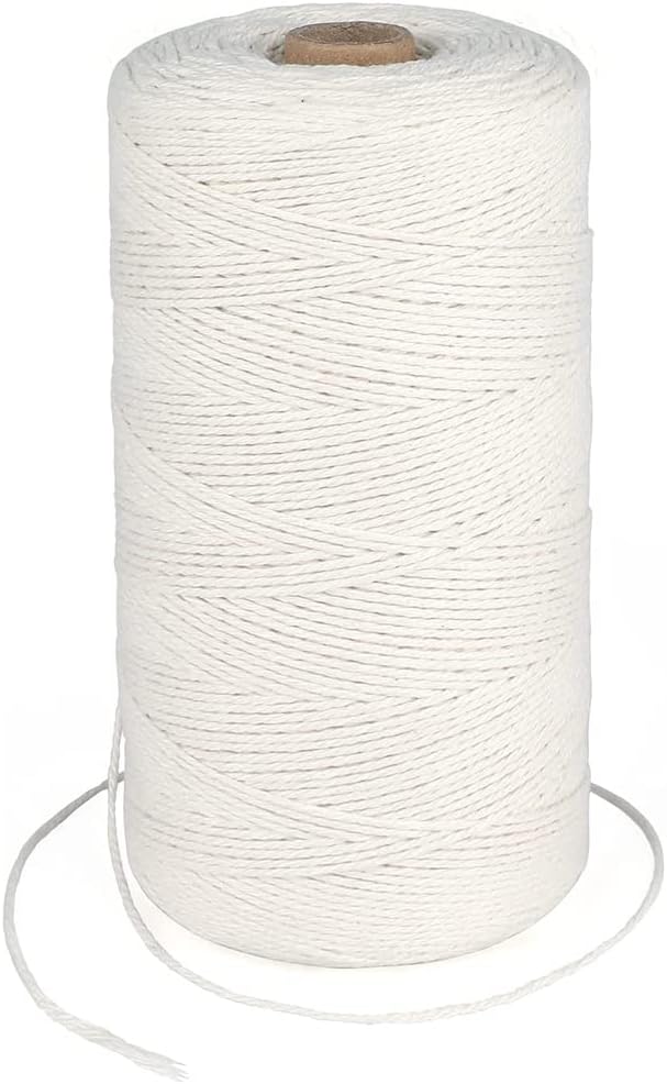 328feet Natural Cotton String for Tying Meat, Making Sausage, Baking Christmas