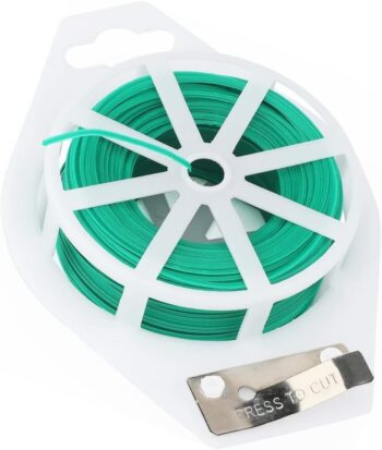 328Feet Twist Tie Sturdy Plastic Green Garden Plant Twist Tie Multi-Use