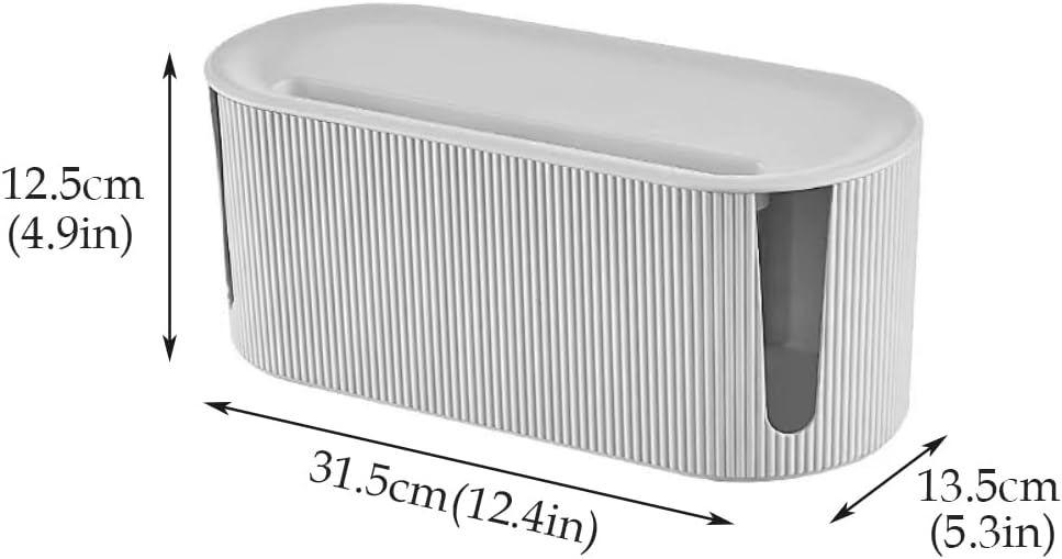 High-Capacity Cord Organizer Box Nordic Style Cord Box Socket Storage with Cover - Image 2