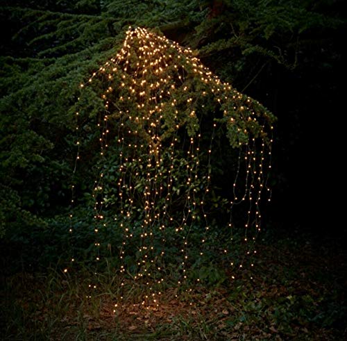 Outdoor LED Solar Lights String Waterfall Fairy Icicle Lights Party Garden
