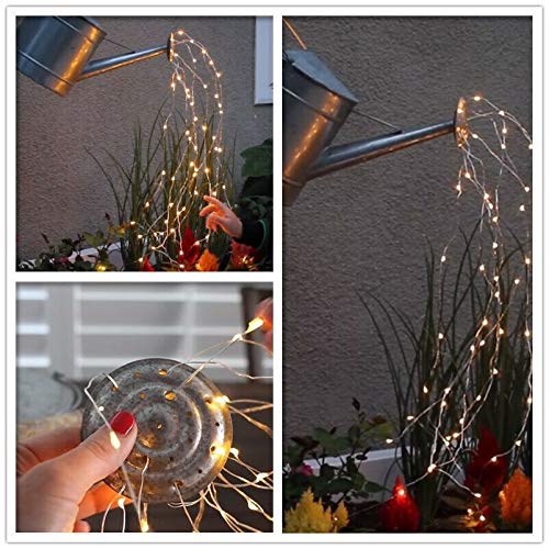Outdoor LED Solar Lights String Waterfall Fairy Icicle Lights Party Garden - Image 9
