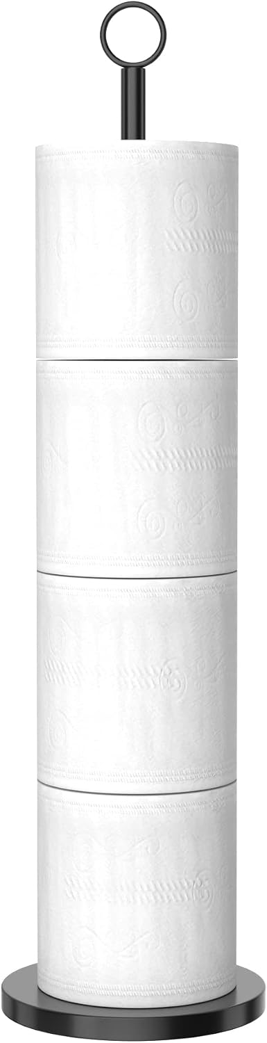 Toilet Paper Holder Stand(with Reserve Function), Free-Standing Toilet Paper