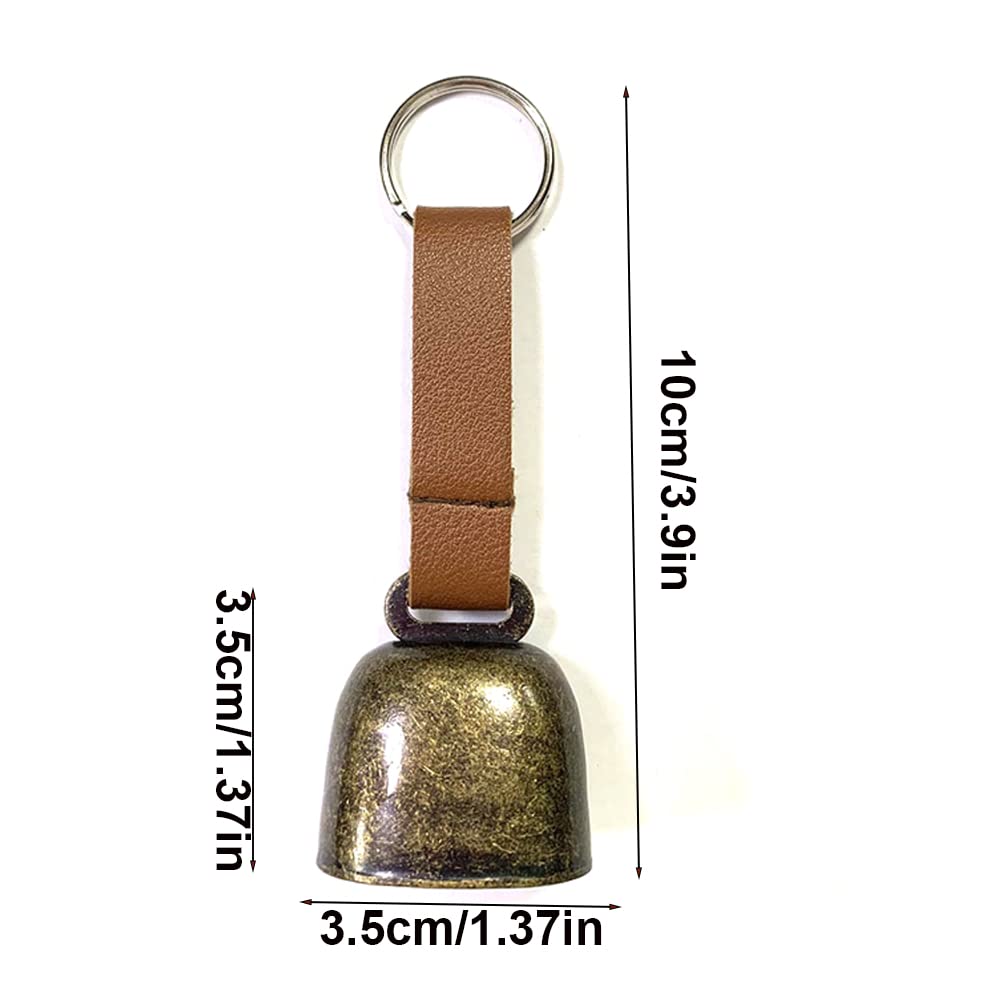 Small Cow Bell for Dog Collar with Leather Strap, Bear Warning Bell - Image 6