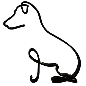 Dog Minimalist Art Sculpture, Personalized Metal Abstract Metal Line Crafts