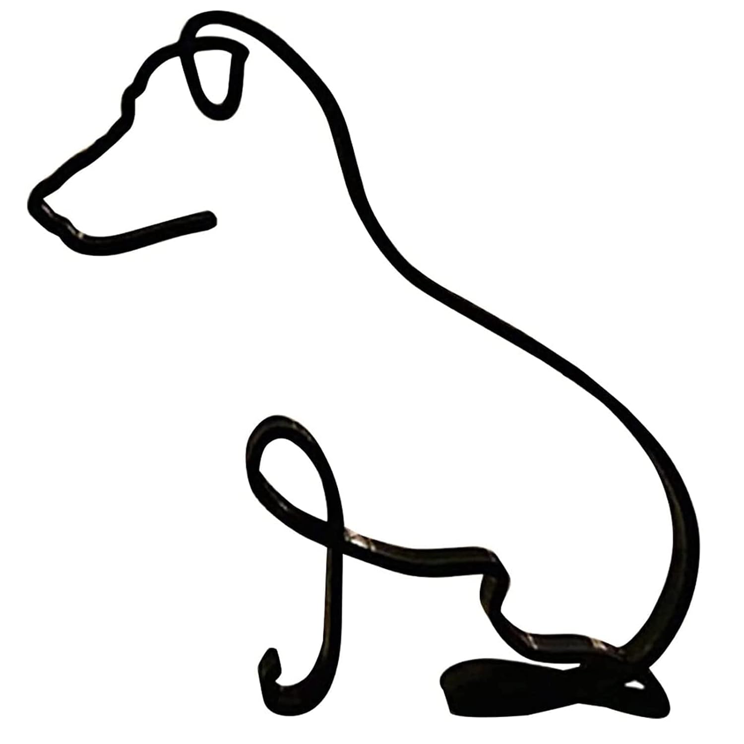 Dog Minimalist Art Sculpture, Personalized Metal Abstract Metal Line Crafts