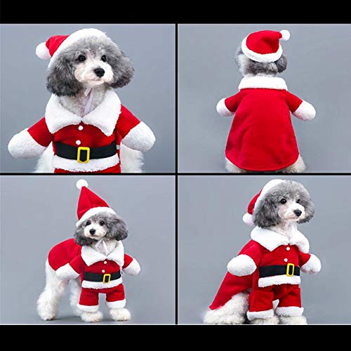 Pet Christmas Costumes Dog Cat Christmas Santa Suit Pet Cosplay - Image 5