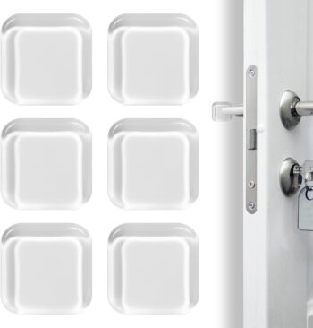 Square Self Adhesive Door Bumper, 6 Pcs 4 * 4cm Silicone Door Wall Protector