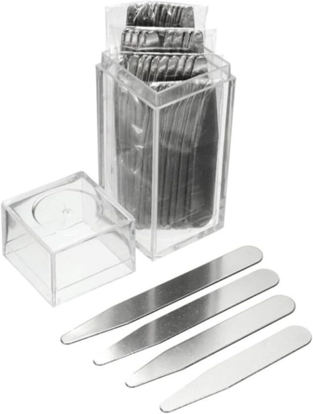 40pcs 4 Sizes Stainless Steel Collar Stays Support Dress Shirt Collar