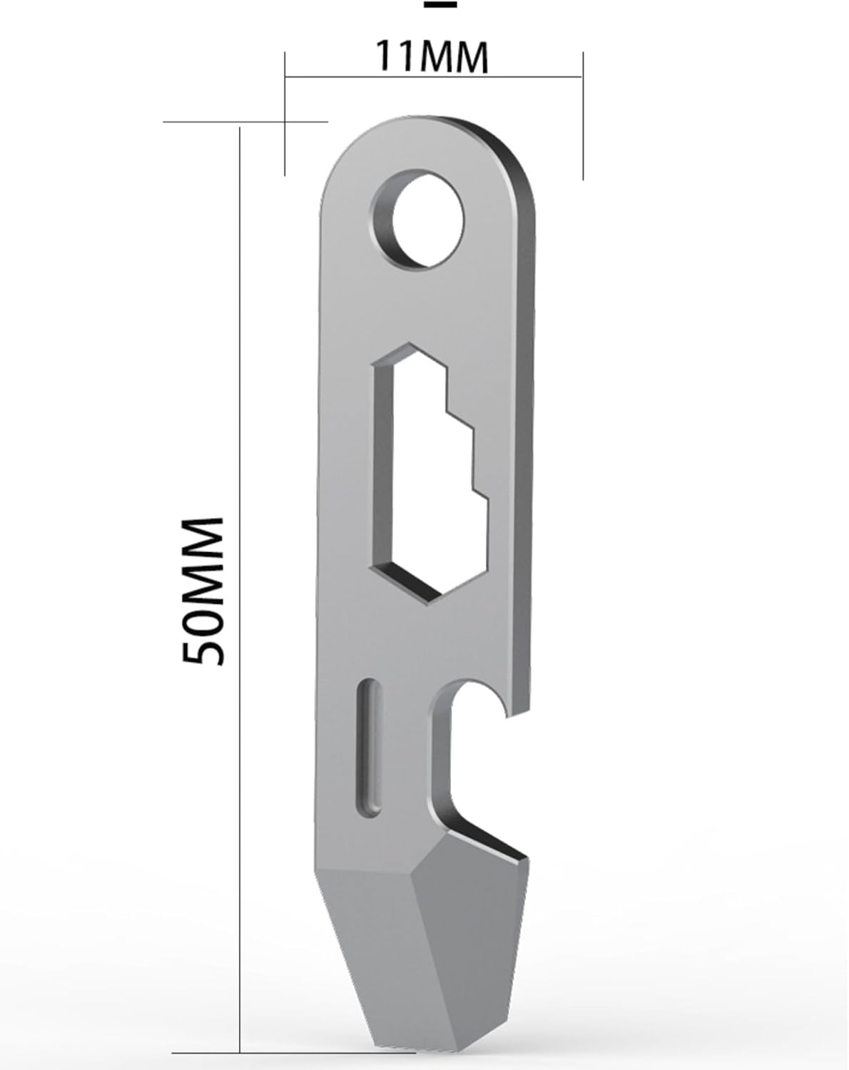 EDC Pocket Pry Bar Keychain Multi Tool, Titanium Pry Bar, Small EDC Pry - Image 2