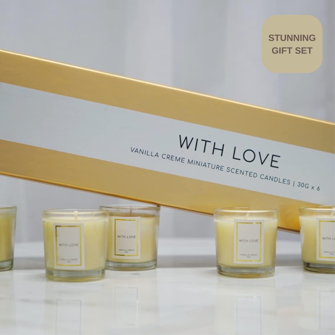 Vanilla Crème Miniature Scented Candles 6 x 30g (6 Pack Scented Candles) - Image 5