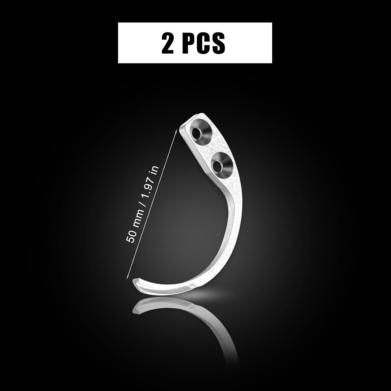 2pcs Portable Hard Steel Hook Tool, Manual Security tag Remover Key - Image 2