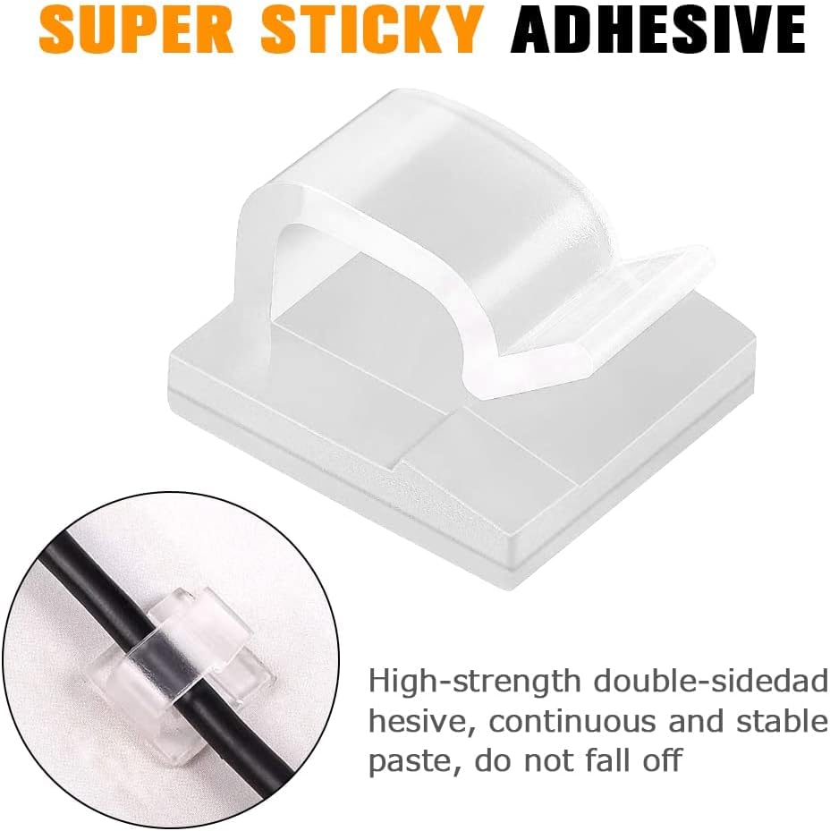 50 Packs Wire Clips Adhesive Cable Clips Cable Holder Wire Management - Image 7