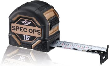 Tools 16-Foot Tape Measure 1 1/4" Double-Sided Blade Military-Grade Composite