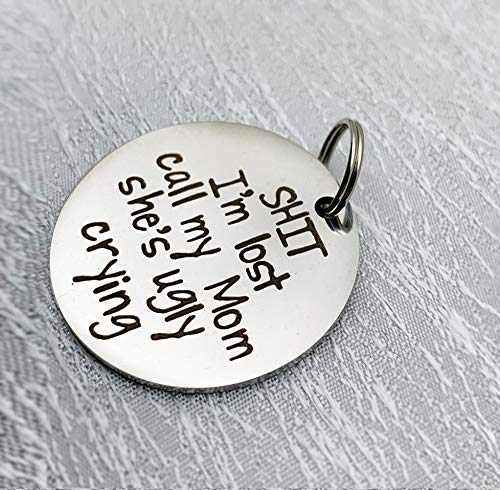 Funny Pet Tag, Funny Dog Tag, Stainless Steel Dog Cat Collar Tags, Shit I'm Lost - Image 3
