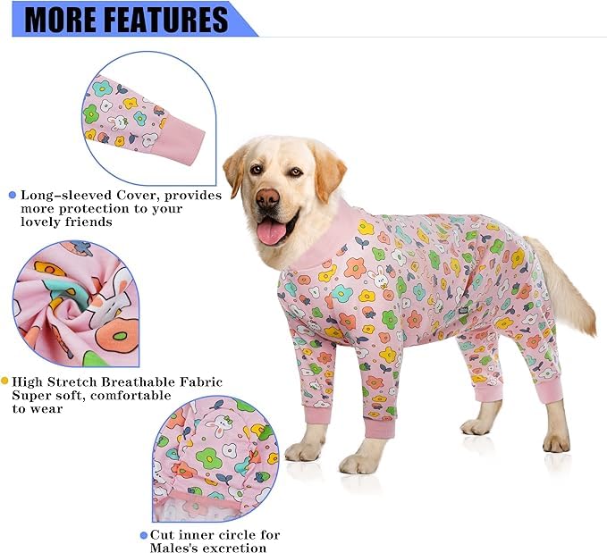 Dog Recovery Suit, Dog Onesies for Large Dogs,Dog Shedding Suit,Dog Surgical - Image 3