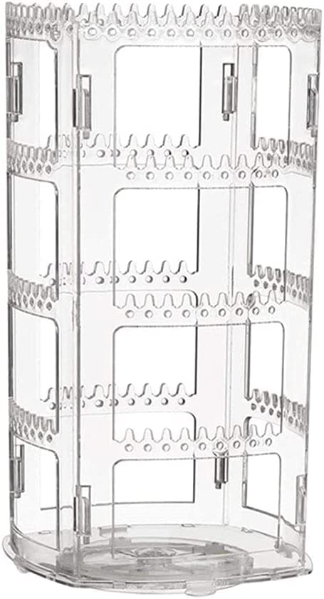 360 Rotating Earring Holder, Acrylic 4 Tiers Jewelry Organizer Rack Display - Image 8