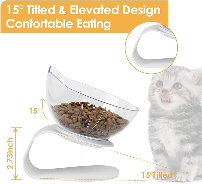 Pack of 3 Non-Slip Cat Bowl Holder, Liftable and Safe Pet Food or Water Bowls - Image 3