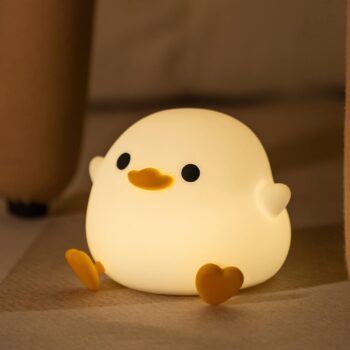 Cute Duck Night Light for Kids Animal Silicone Nursery Rechargeable Table Lamp