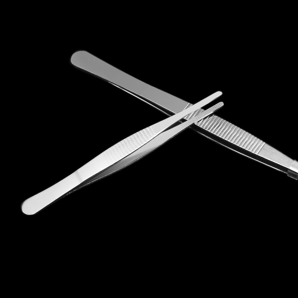 5 Pcs Stainless Steel Tongs Tweezer Set Thumb Plant Grass Garden Tweezers - Image 6