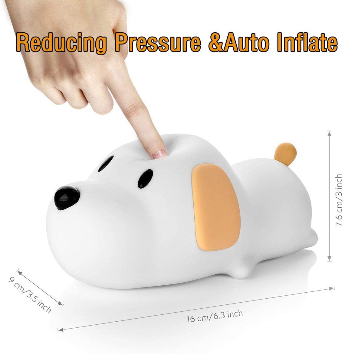 LED Rechargable Puppy Night Lamp Light Dog Kids Night Light Touch Control - Image 7