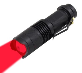 High Power One Mode Red LED Flashlight, Powerful Single Mode Red Flashlight, Red