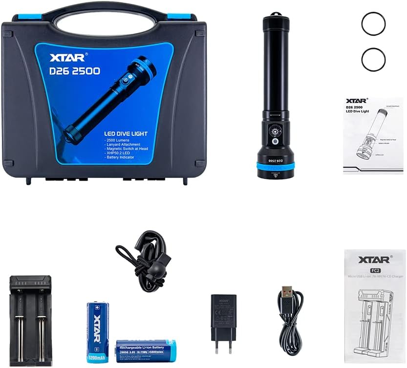 2500 Lumens Scuba Dive Light Waterproof Diving Torch Submarine Diving Lights - Image 7