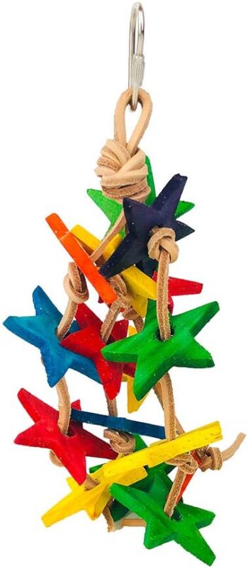 Leather and Star Bird Toy