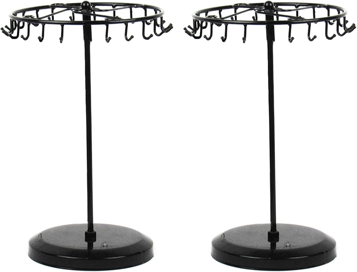 Pair of 23 Hooks Brass Spinning Jewelry Tree Rotate Display Stand Jewelry