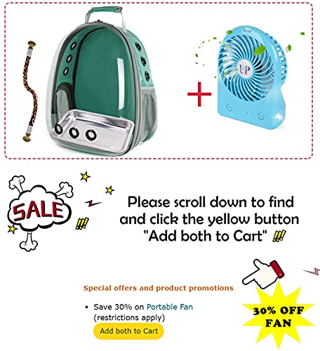 Bird Backpack Carrier Cage, Bird Travel Backpack with Stainless Steel Tray Bird - Image 7