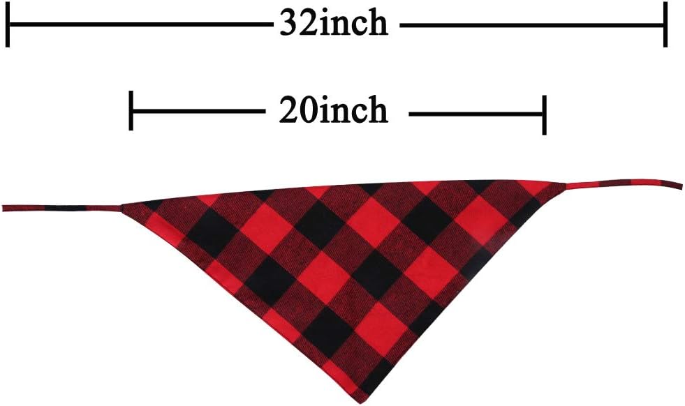 3 Pack Dog Bandana Plaid Reversible Triangle Bibs Scarf Accessories for Dogs - Image 4