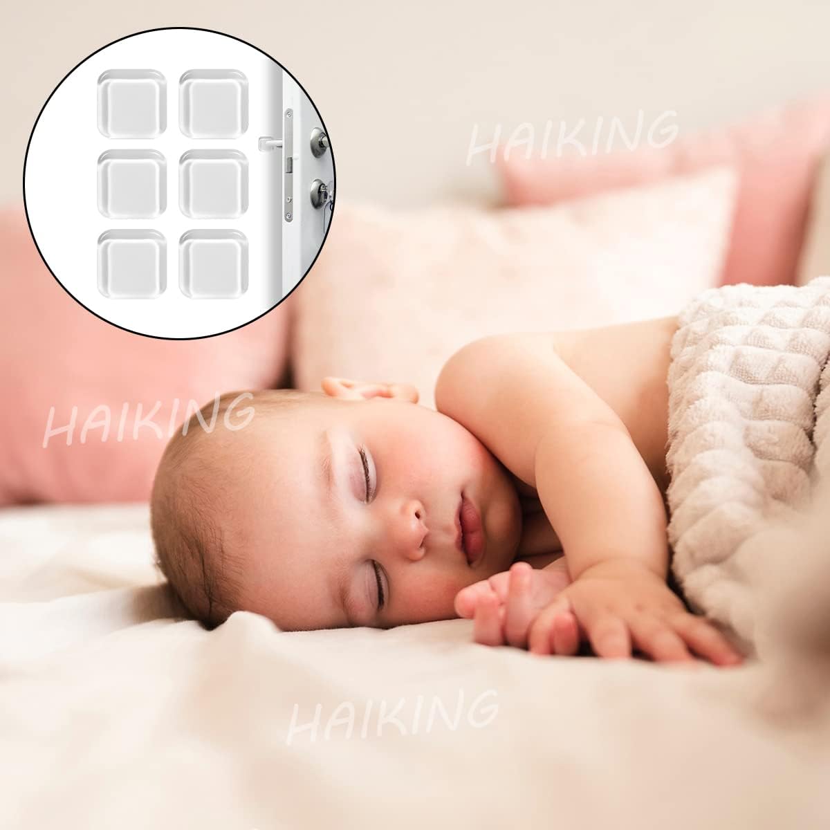 Square Self Adhesive Door Bumper, 6 Pcs 4 * 4cm Silicone Door Wall Protector - Image 5