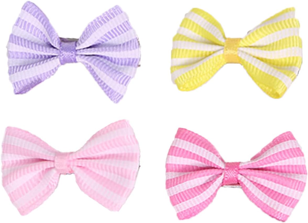 Pet Hair Clips, Bowknot Bows Dots Pet Hair Clips for Dog Cats Puppy,Random - Image 2