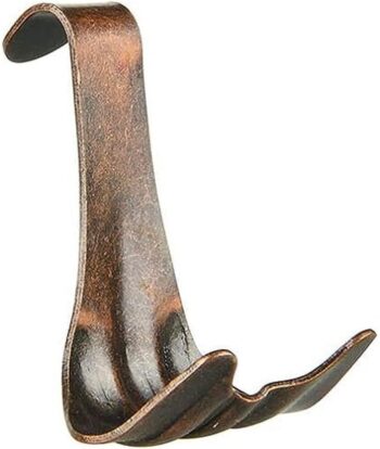Florentine Bronze Plated Picture Rail Moulding Hook Card of 4, 48 X 34mm