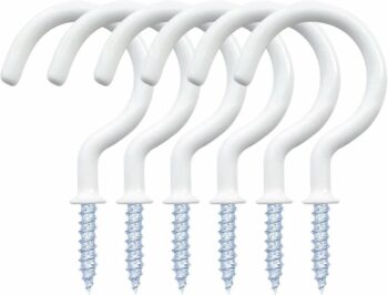 20 Pack 2.9 Inch Heavy Duty Ceiling Hooks, Vinyl-Coated Screw-in Wall Hooks