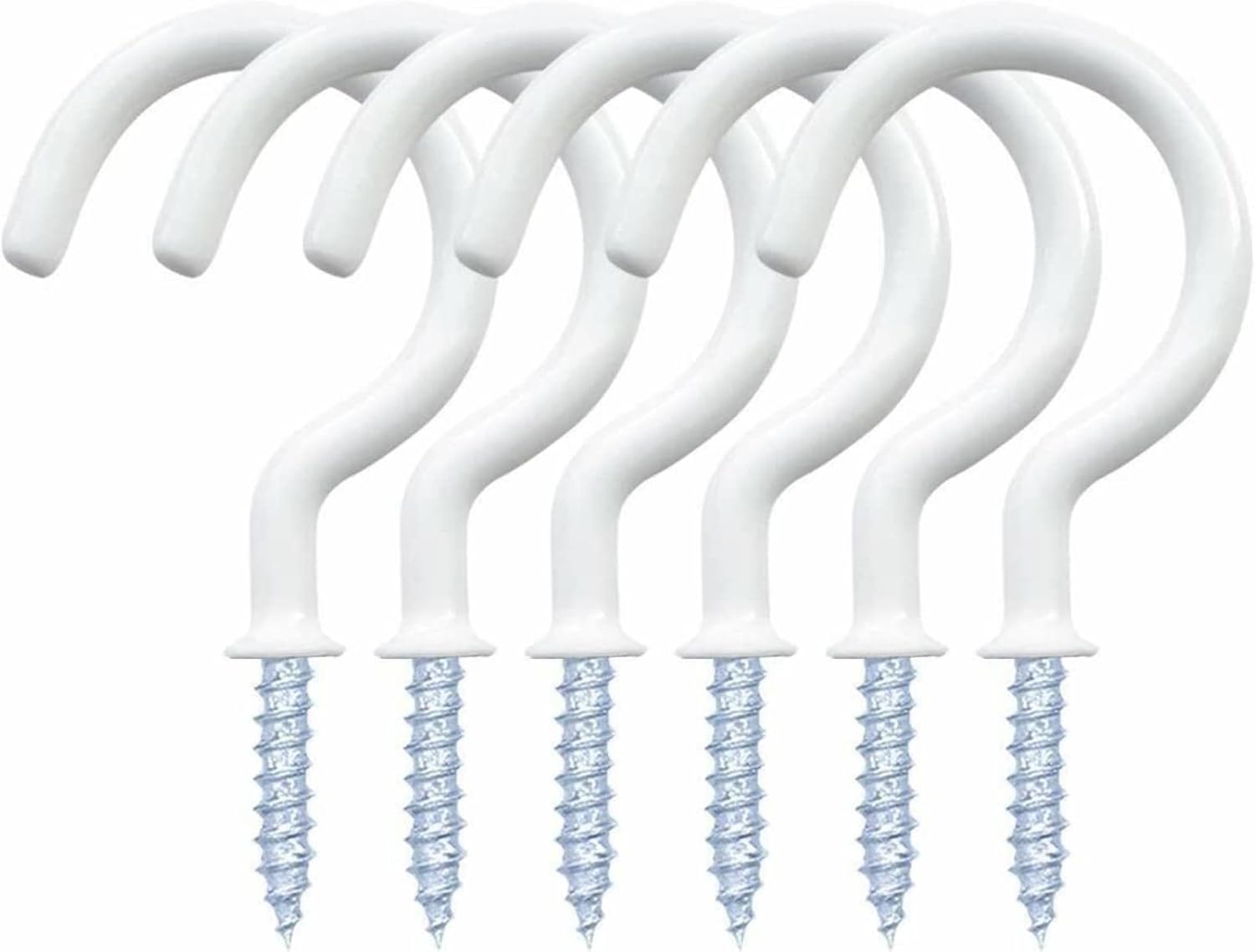 20 Pack 2.9 Inch Heavy Duty Ceiling Hooks, Vinyl-Coated Screw-in Wall Hooks