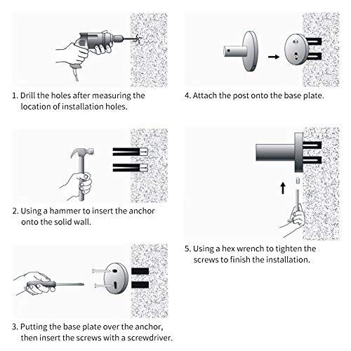 Black Toilet Paper Holder - 304 Stainless Steel Wall Mount Toilet Roll Holder - Image 5