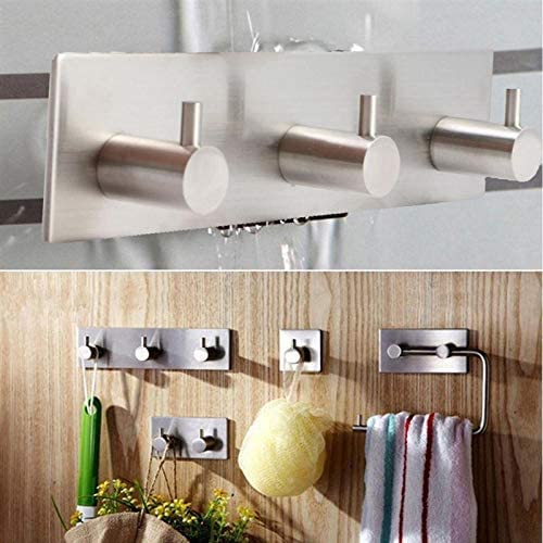 Self Adhesive Key Hook and Hanger, Stainless Steel Heavy Duty Hanger Robe Towel - Image 3