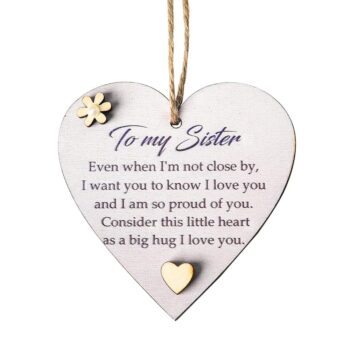 Sister Gifts from Sisters Christmas Birthday Gifts for Sister Hanging Wooden