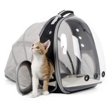 Cat Carrier Backpack, Expandable Pet Backpack for Small Dog, Space Capsule