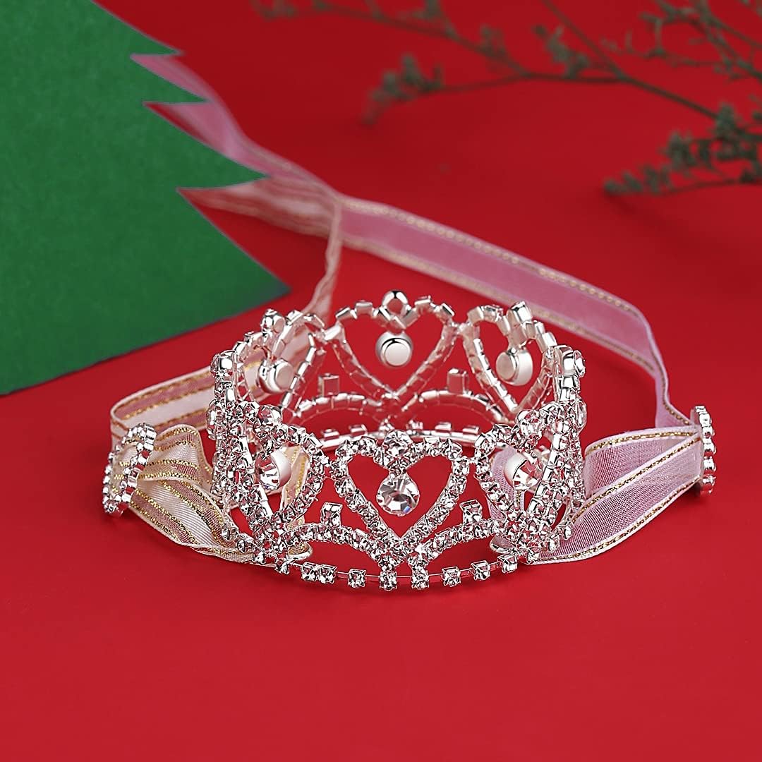 Pet Series Royal Rhinestone Full Round Dog/Cat Crown for Costume Small Dog Hair - Image 3