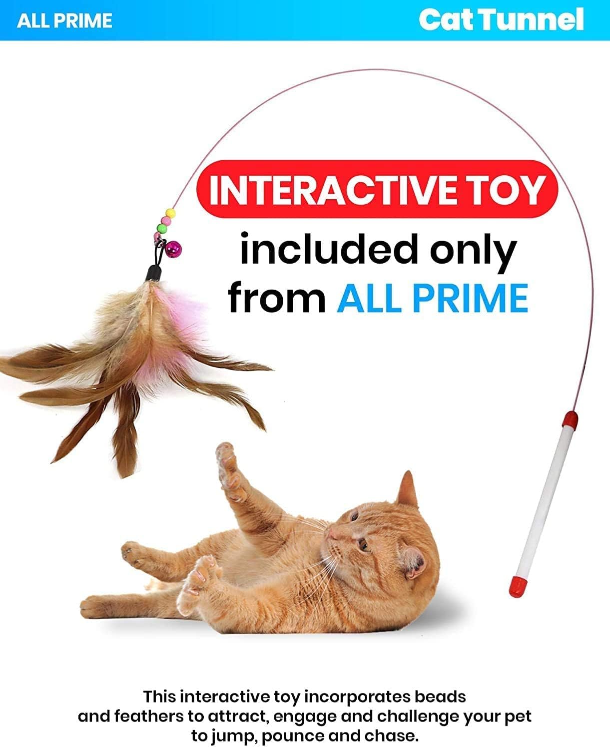 Cat Tunnel Tube S Tunnels: Cat Toys-Extensible Collapsible Cat Play Tent - Image 5