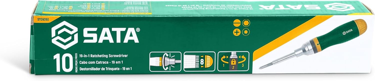 19-in-1 Multipurpose Ratcheting Screwdriver Set with 8 Double-Sided Bits - Image 5