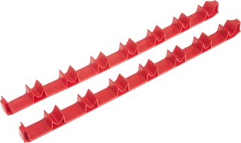 No-Slip Low-Profile Screwdriver Rail Set, 14 Tool, Red