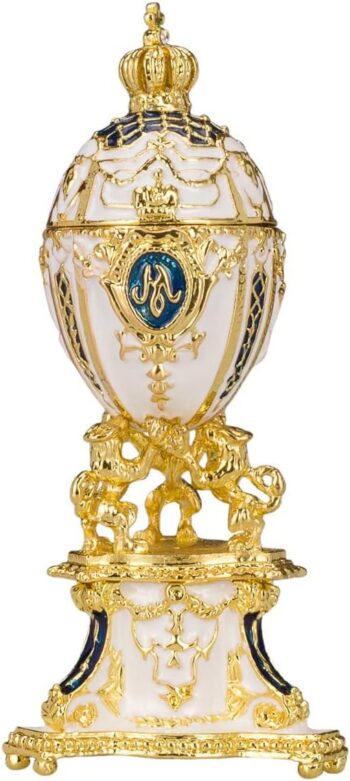 Faberge Style Royal Danish Egg (Danish Jubilee) / Trinket Jewel Box