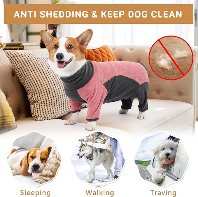 Dog Winter Coat Warm Fleece Jacket for Small Medium Large Dog Full Body Dog - Image 5