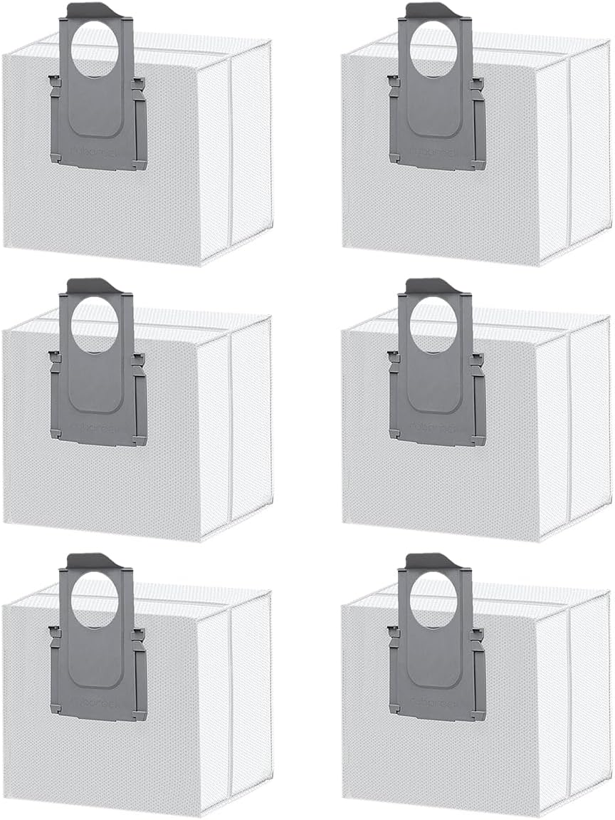 6 Pack Replacement Dust Bag for XiaoMi Roborock S7 MaxV Ultra / Q5+ / Q7+ / Q7