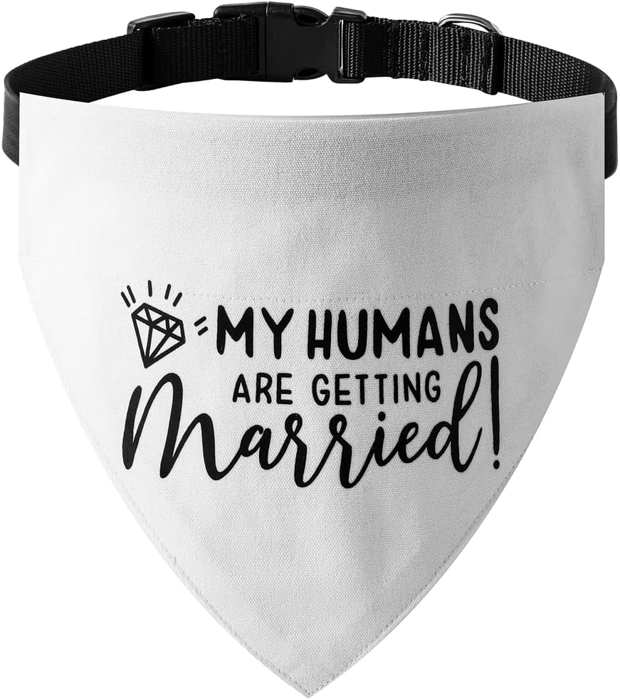 My Humans are Getting Married Dog Bandana, Engagement Dog Bandana, Pet Scarf