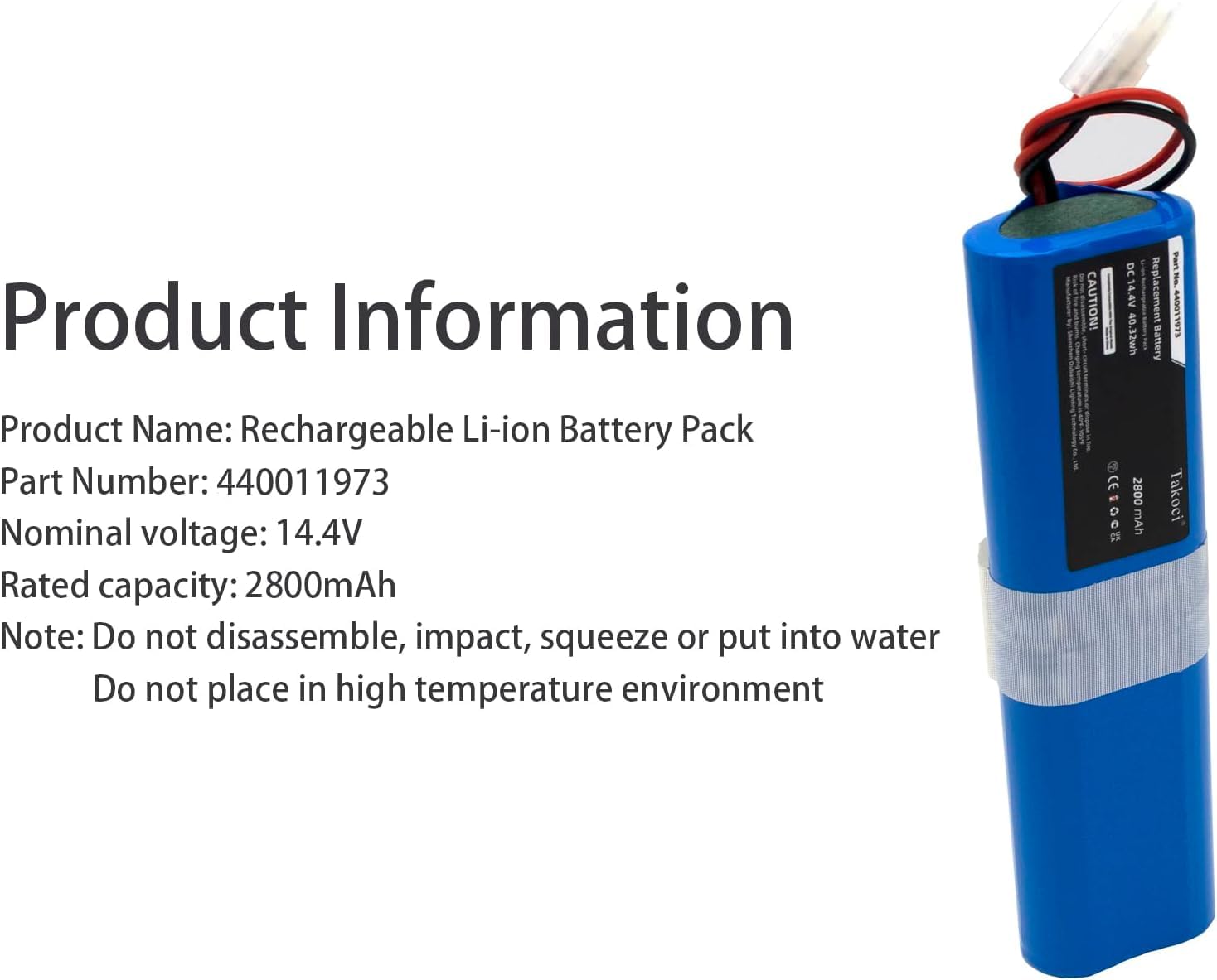 Replacement Battery for Hoover Rogue 970 Series Robot Vacuum fits Part Number - Image 3